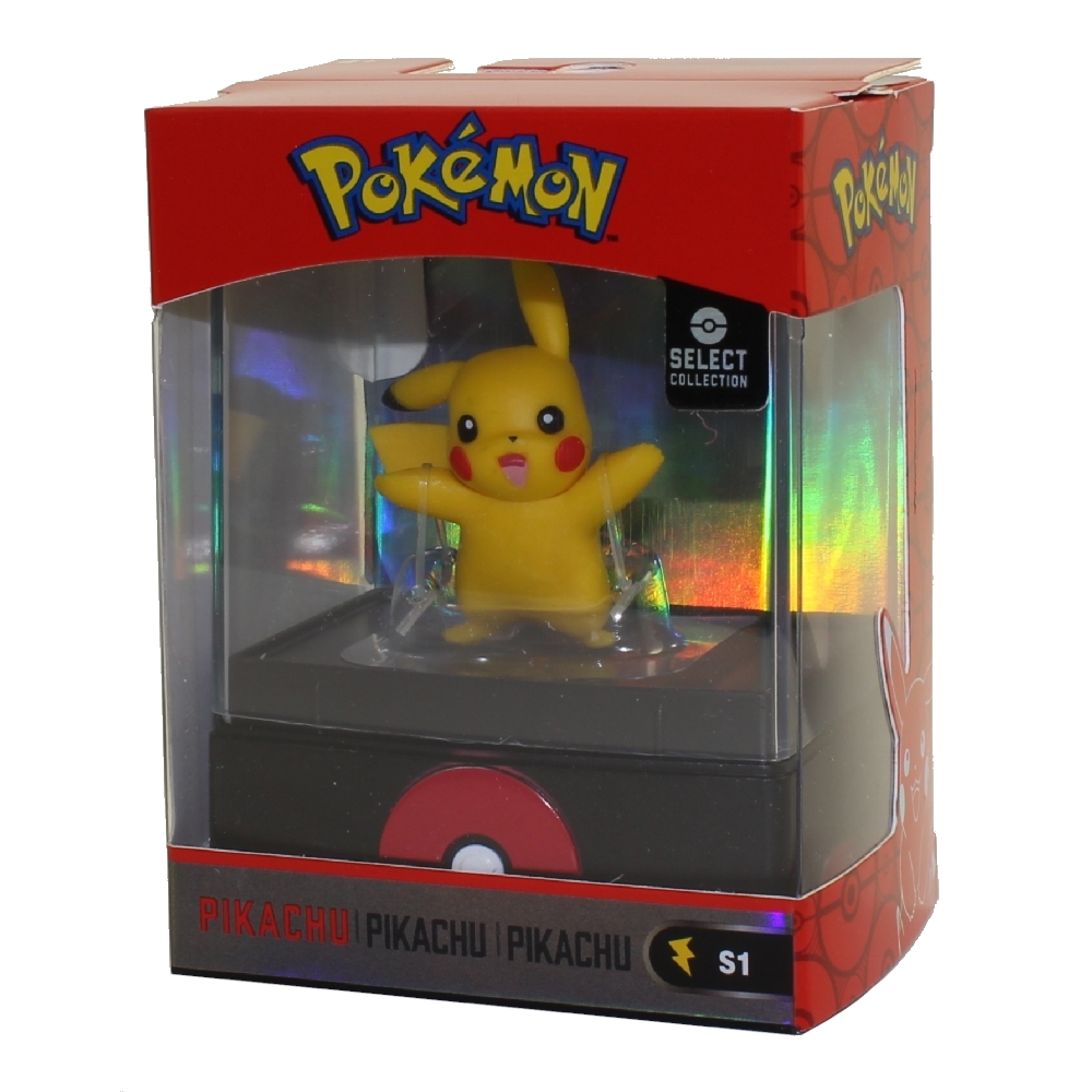 Wicked Cool Toys - Pokemon Select Collection Figure - PIKACHU w/ Display Case (2 inch)