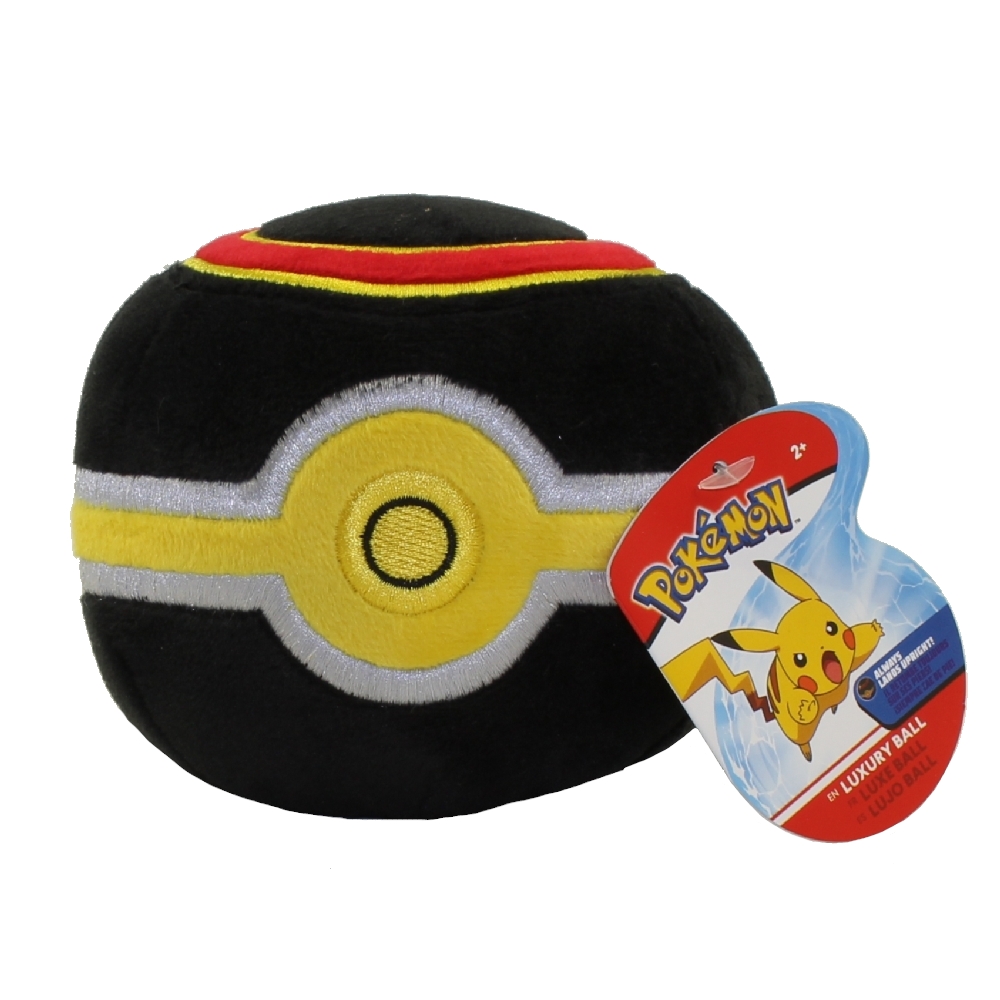 Wicked Cool Toys - Pokemon Plush Poke Balls - LUXURY BALL (4 inch)