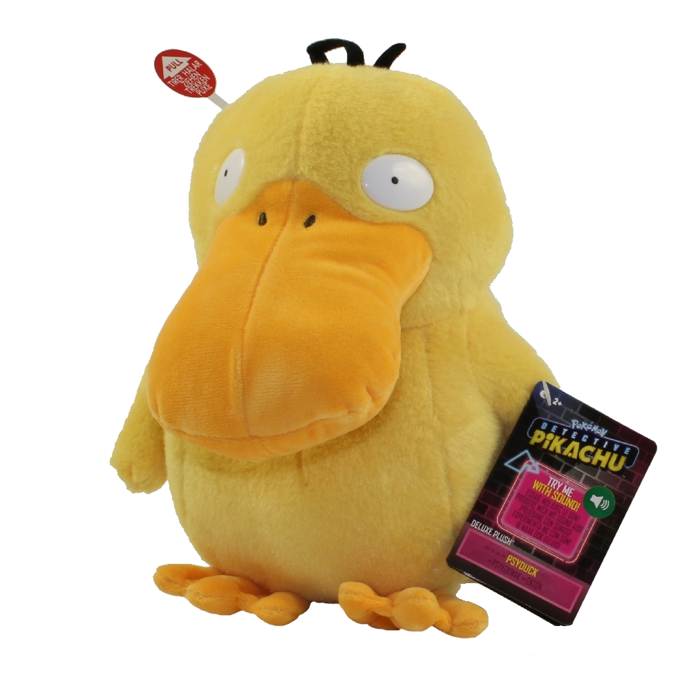 Wicked Cool Toys - Pokemon Detective Pikachu Plush - PSYDUCK (8 inch - with Sound)