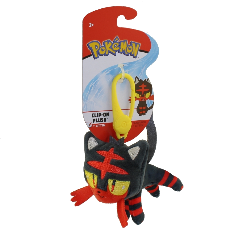 Wicked Cool Toys - Pokemon Plush Clip-Ons S1 - LITTEN (4 inch)