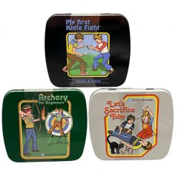 Boston America - Steven Rhodes Warped Childhood Candy Tins - SET OF 3 (Raspberry Sours)