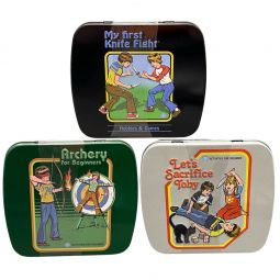 Boston America - Steven Rhodes Warped Childhood Candy Tins - SET OF 3 (Raspberry Sours)