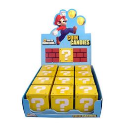 Super Mario Bros - Candy Tin - NINTENDO COIN BOX (2 x 2 x 2 inch)