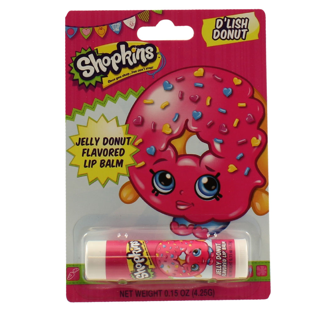 Boston America - Shopkins Lip Balm - D'LISH DONUT (Jelly Donut Flavored)