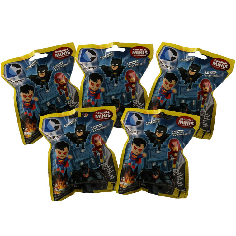 DC Comics - Mini Bobble Head Figure - 5 Pack Lot