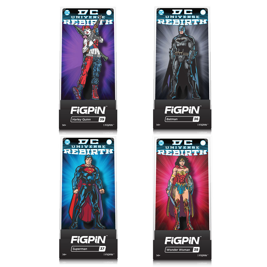 CMD Collectibles FiGPiNs - DC Universe Rebirth Series 1 - SET OF 4
