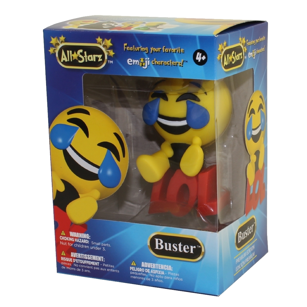 Fun 2 Play Toyz - Emoji All Starz Figure - BUSTER w/ Collector Card & Stand (4 inch)