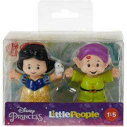 Fisher-Price Little People - Disney Princess & Sidekick Figure Set - SNOW WHITE & DOPEY [2.5 inch]
