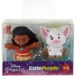Fisher-Price Little People - Disney Princess & Sidekick Figure Set - MOANA & PUA [2.5 inch]