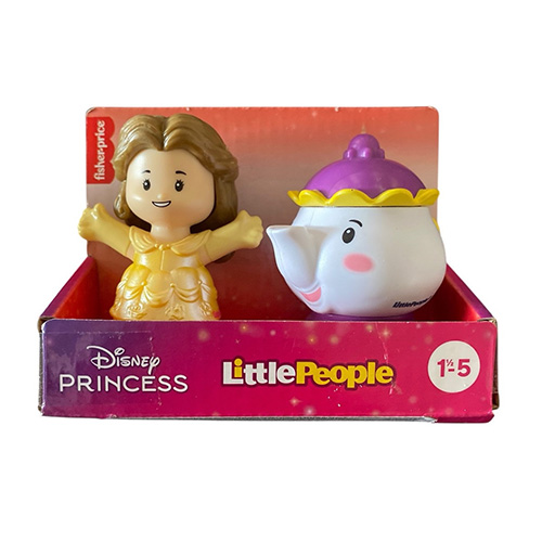 Fisher-Price Little People - Disney Princess & Sidekick Figure Set - BELLE & MRS. POTTS [2.5 inch]
