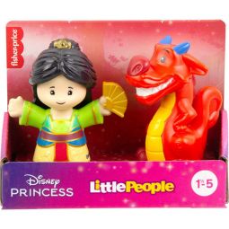Fisher-Price Little People - Disney Princess & Sidekick Figure Set - MULAN & MUSHU [2.5 inch]