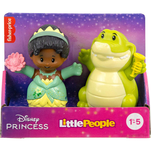 Fisher-Price Little People - Disney Princess & Sidekick Figure Set - TIANA & LOUISE [2.5 inch]