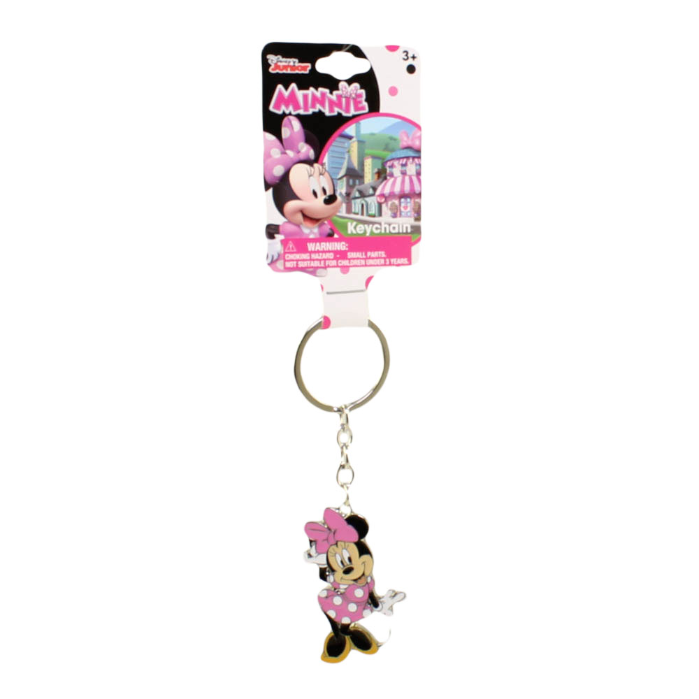 Art by Minnie Brown Pink Glitter Monogram Keychain Letter N 5