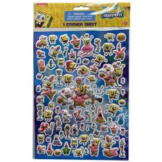 Innovative Designs - Spongebob Squarepants - RAISED 3D STICKER SHEET (1 Sheet)
