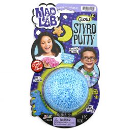 JA-RU Inc. Toys - Mad Lab - GLOW STYRO PUTTY (Blue) #1328