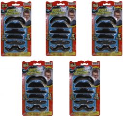 JA-RU Inc. Toys - LOT OF 5 FAKE MIGHTY MUSTACHES PACKS (30 Mustaches Total - 6 Styles) #1359