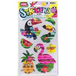 JA-RU Inc. Toys - Foil Stickers with Wiggly Eyes - TROPI-KOOL (1 Sheet) #2069