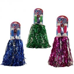 JA-RU Inc. Toys - Cheer Girl - POM POMS (Set of 3 - Pink, Green & Blue) #2805
