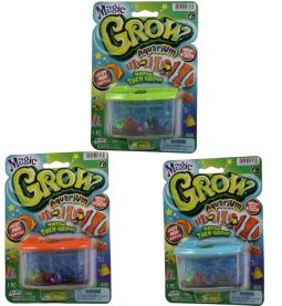 JA-RU Inc. Toys - MAGIC GROW AQUARIUMS (Set of 3 Colors - Orange, Green & Blue) #306