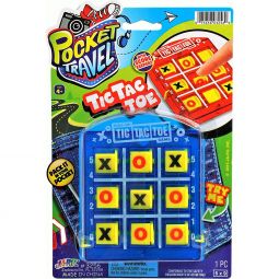 JA-RU Inc. Toys - Pocket Travel - TIC TAC TOE w/ Score Keepers (Blue) #3256