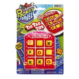 JA-RU Inc. Toys - Pocket Travel - TIC TAC TOE w/ Score Keepers (Red) #3256