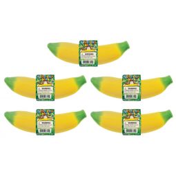 JA-RU Inc. Toys - Squeesh Yum Buh Nay Nay - LOT OF 5 STRETCHY SQUEEZABLE BANANAS (7 inch) #3340