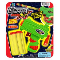 JA-RU Inc. Toys - Mad Lab - ULTRA FOAM POWER SHOT (Green)(5 Darts Included) #5483