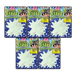 JA-RU Inc. Toys - LOT OF 5 Stick On Glow in the Dark NITEGLO STARZ & MOON (100 Pieces Total) #56