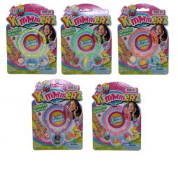 JA-RU Inc. Toys - YUMMMERZ CHARM BRACELETS (Set of 5 - Pink, Purple, Orange, Green & Yellow) #6592