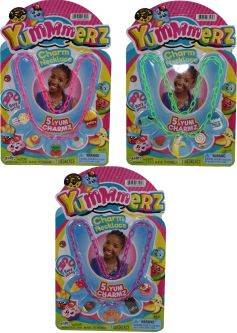 JA-RU Inc. Toys - YUMMMERZ CHARM NECKLACES (Set of 3 - Green, Pink & Purple) #6595