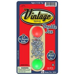 JA-RU Inc. Toys - Vintage Toys - DOUBLE JAX SET (16 Metal Jax & 2 Hi-Bounce Balls) #950 JA-RU Inc. Toys - Vintage Toys - DOUBLE JAX SET (16 Metal Jax & 2 Hi-Bounce Balls) #950