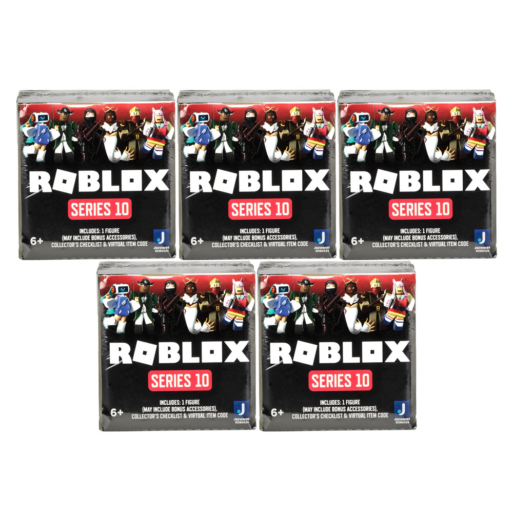 Jazwares - Roblox Mystery Figures - Series 10 - BLIND BOXES (5 Pack Lot)(3 inch)