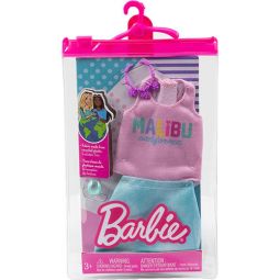 Mattel Barbie Doll Fashion PACK [Malibu California Top, Blue Denim Skirt, Necklace & Bracelet] HBV35