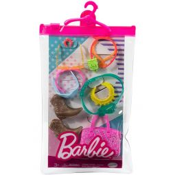 Mattel - Barbie Doll Accessories STORYTELLING PACK (Shoes, Mask, Glasses, Purse & More) HBV44