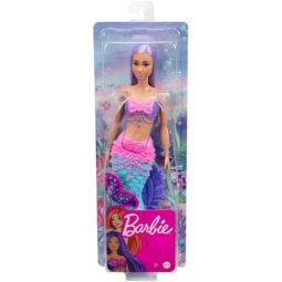 Mattel - Barbie Doll - Fairytale MERMAID (Purple Hair, Blue & Purple Tail) HCD97