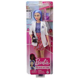 Mattel - Barbie Doll - SCIENTIST BARBIE (Blue Hair, Lab Coat, Microscope) HCN11