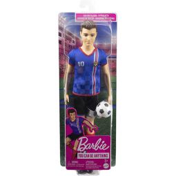 Mattel - Barbie Doll - SOCCER PLAYER (Male Ken)(Blue Jersey) HCN15