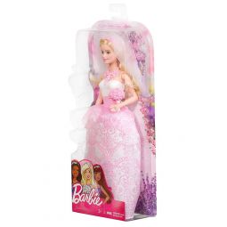 Mattel Barbie Doll - BARBIE BRIDE (Pink & White Dress, Veil & Bouquet) CFF37