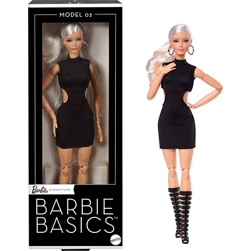 Mattel Signature Barbie Basics Doll - MODEL 02 [Blonde with Black Mini Dress & Gladiator Boots]