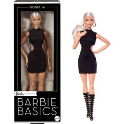 Mattel Signature Barbie Basics Doll - MODEL 02 [Blonde with Black Mini Dress & Gladiator Boots]