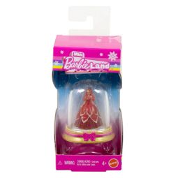 Mattel Mini Barbie Land Holiday Snow Globe Doll - RED PETALS DRESS [1.5 inch]