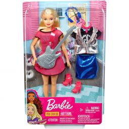 Mattel Barbie Doll - ROCK STAR MUSICIAN BARBIE (Guitar, Headset, Boots & More) GDJ34