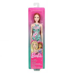 Mattel Barbie Doll - GREEN TROPICAL FLOWERS BARBIE (Red Hair) GHT27