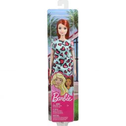 Mattel - BARBIE DOLL (Red Hair, Blue & Pink/Red Heart-Print Dress and Platform Sneakers) GHW48