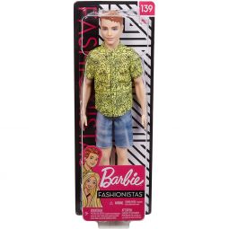 Mattel - Barbie FASHIONISTAS DOLL #139 (Ken with Red Hair & Yellow Graphic Shirt) GHW67