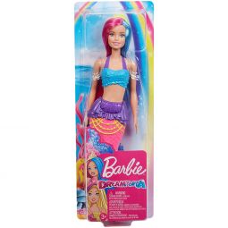 Mattel - Barbie Doll - DREAMTOPIA MERMAID (Pink & Blue Hair)(Yellow Tiara)(12 inch) GJK08