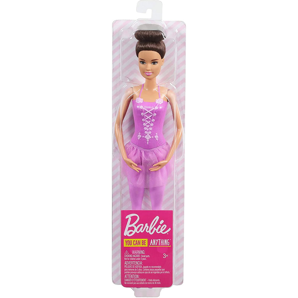 Mattel - Barbie BALLERINA DOLL (Brunette Hair & Purple Tutu) GJL60