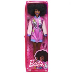 Mattel - Barbie FASHIONISTAS DOLL #156 ('Fear Less' Letterman Jacket, Afro & Yellow Shoes) GRB48