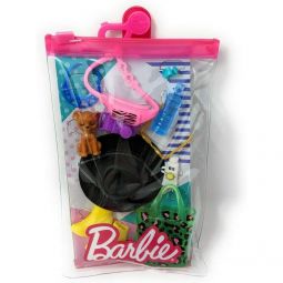 Mattel - Barbie Doll Fashion Storytelling Pack - WILDLIFE (Fanny Pack, Black Hat & More) GRC14