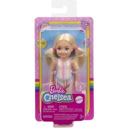 Mattel - Barbie Doll - CHELSEA (Blonde Hair - 6-inch)(Striped Print Skirt & Pink Boots) GXT38
